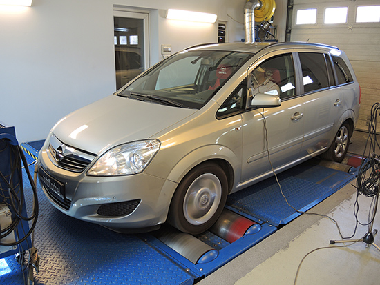 Opel Zafira 1,7 CDTI 110LE chiptuning teljesítménymérés